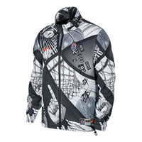 Nike Sportwear Basketball Printing Woven Jacket Black CI9083-010