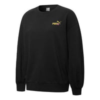 (WMNS) PUMA Skb Logo Printing Round-neck SweatshirtBlack 537019-01