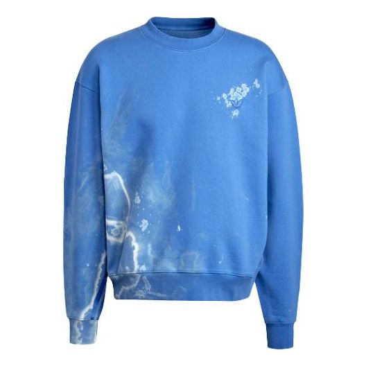Men's adidas originals Tie Dye Round Neck Sports Blue H33453