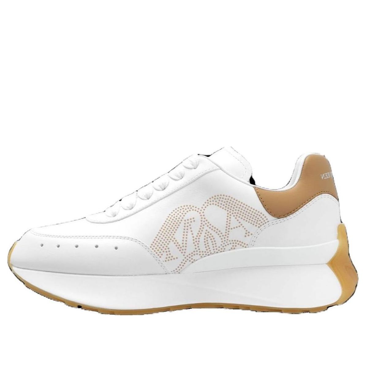 (WMNS) Alexander McQueen Sprint Runner Sneakers 'Tan White' 781503WIDNI8750