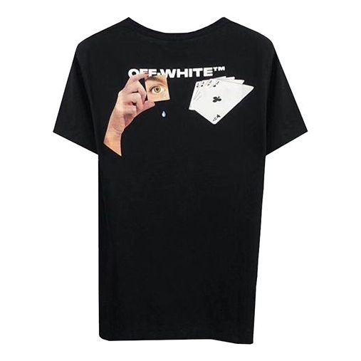Off-White C/O Virgil Abloh Men'S Black Hand Card Over Tee OMAA038E191850111088