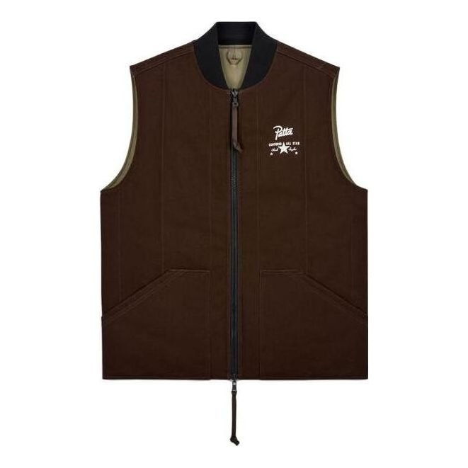 Converse x Patta Four-Leaf Clover Utility Reversible Padded Vest 'Java' 10024665-A01