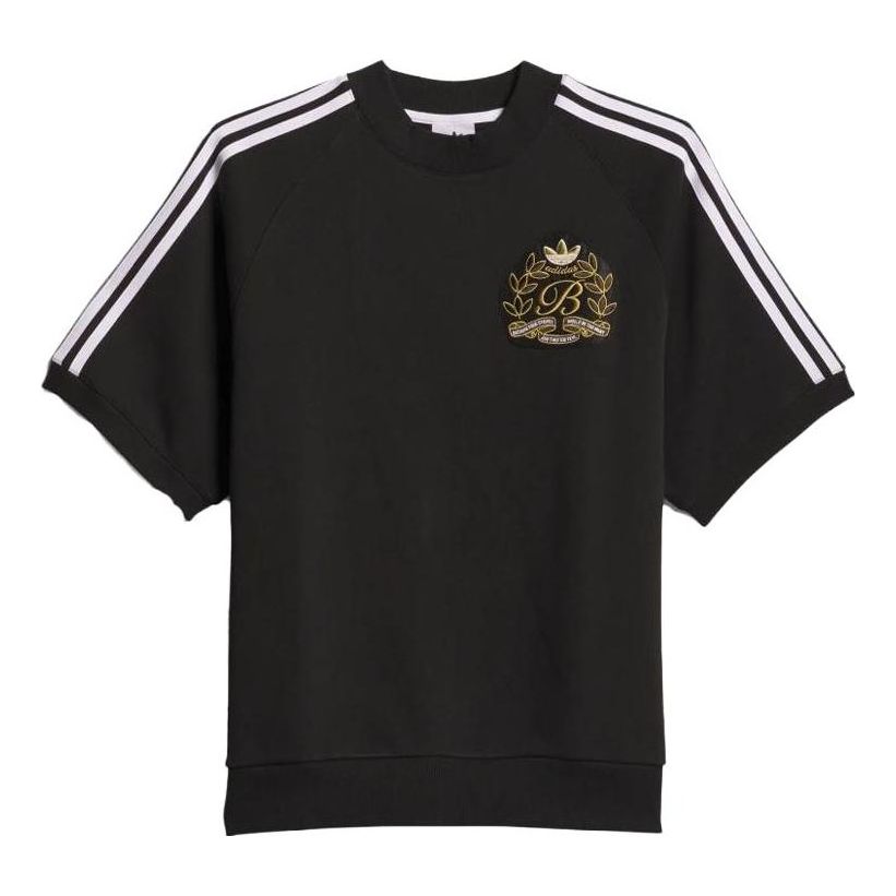 adidas x Blondey McCoy Crew Tee Asia Sizing 'Black White' IK9612