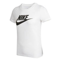 (WMNS) Nike Sports Round Neck Casual Alphabet Printing Short Sleeve White AT2784-100