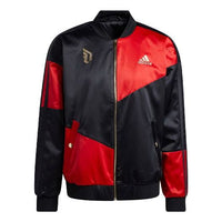 adidas Cny Dame Jacket Logo Basketball Sports Black Red GM5137