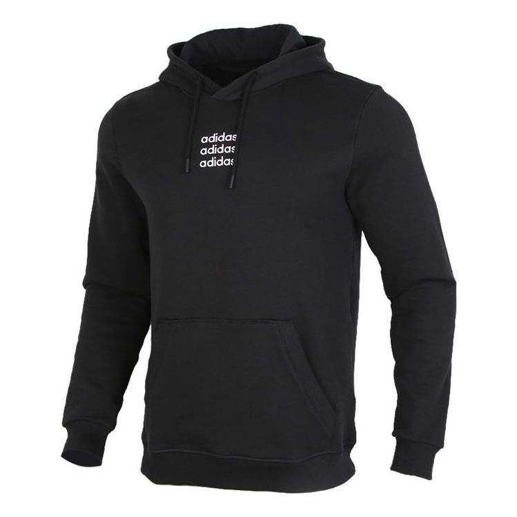 adidas neo M C+ HDY logo Printing Casual Pullover Black GJ8936