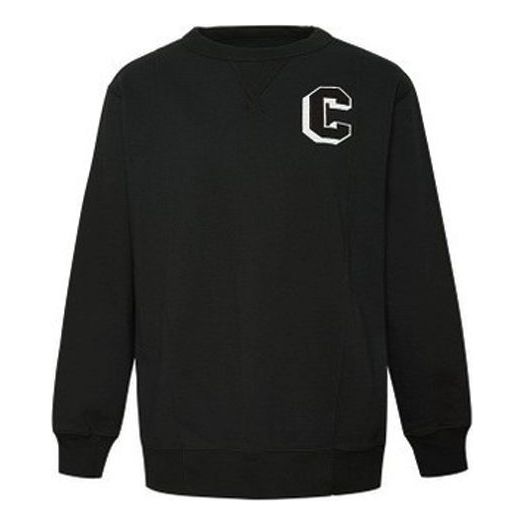 (WMNS) Converse Elevated Fleece Sweatshirt 'Black' 10019109-A01