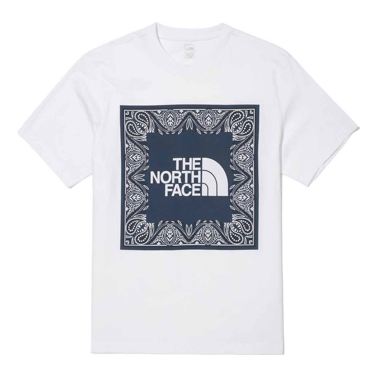 THE NORTH FACE SS22 Big Logo Bandana T-shirt 'White' NT7UN29B