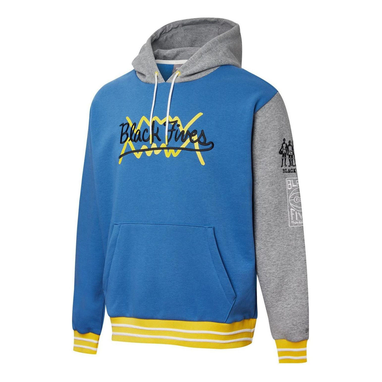 PUMA x Black Fives Basketball Hoodie 'Blue Grey Yellow Black' 532263-02
