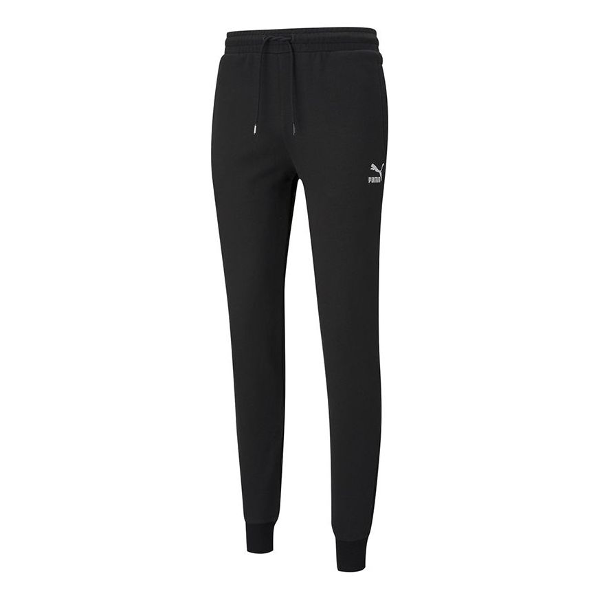 PUMA Classics Athleisure Casual Sports Breathable Lacing Long Pants Black 531375-01