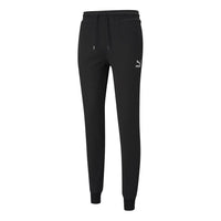 PUMA Classics Athleisure Casual Sports Breathable Lacing Long Pants Black 531375-01