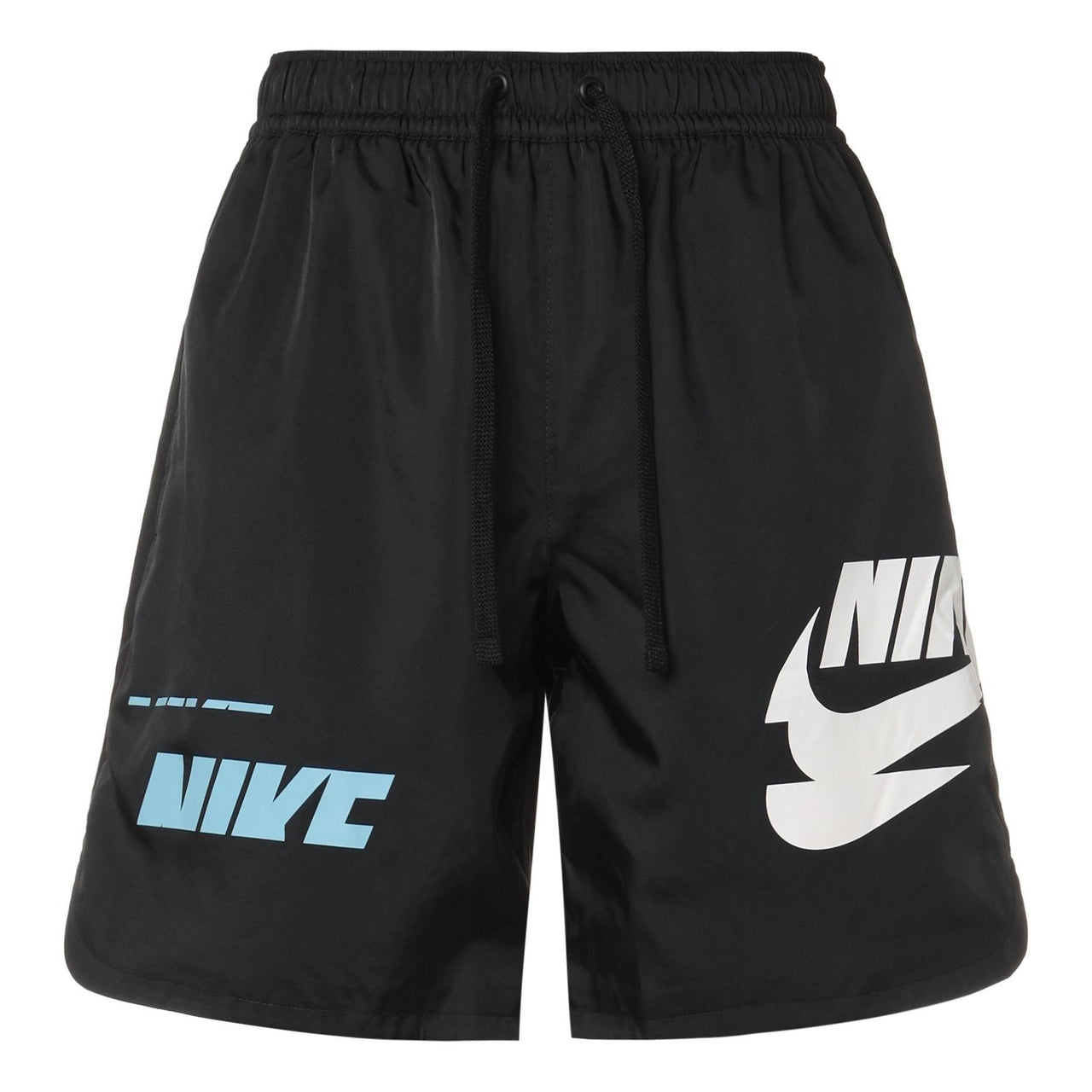Nike Sportswear Large Logo Woven Lacing Athleisure Casual Sports Shorts Black DM6880-010