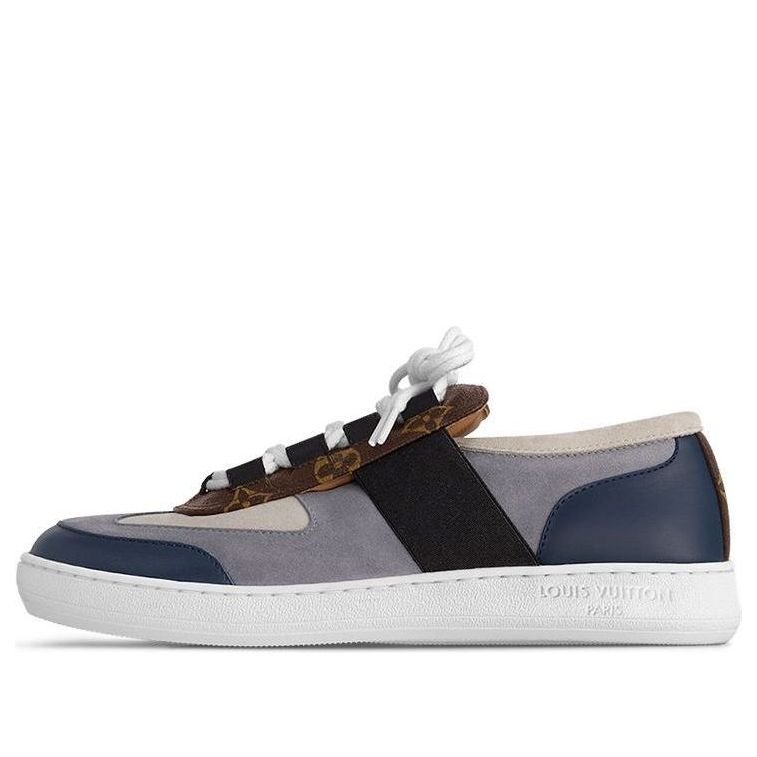 (WMNS) LOUIS VUITTON Lous Sneakers 'Blue Grey with Brown Monogram' 1ABUUP