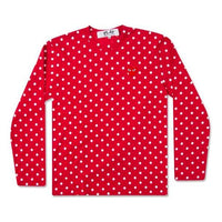 COMME des GARCONS PLAY Polka Dot Long Sleeves Tee 'Red' AZ-T166-051-3