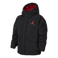 (GS) Air Jordan Air Puffer Jacket 'Black Red' FV2824-010