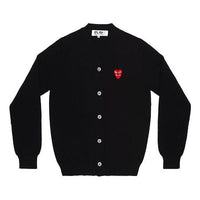 COMME des GARCONS PLAY Cardigan Red Emblem 'Black' AZ-N076-051-1