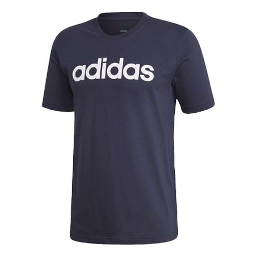 adidas Lin Tee Sports Stylish Short Sleeve Blue DU0406
