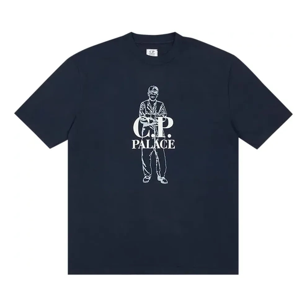 Palace FW22 x CP Company Logo T-Shirt 'Navy' P23CPES001