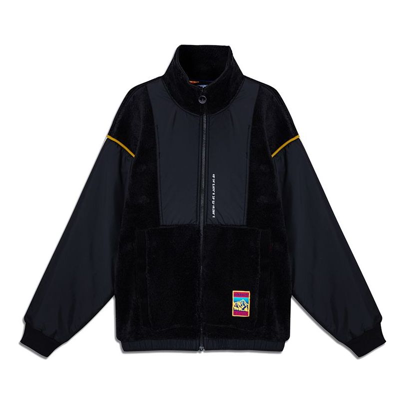 adidas originals Adv Sherp Jkt Colorblock Stand Collar Sports Jacket Black GV0926