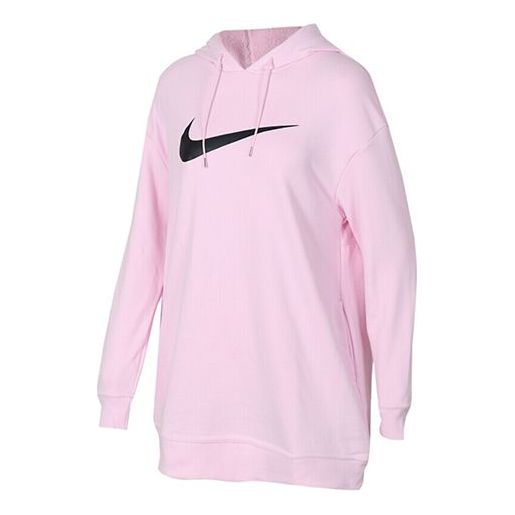 (WMNS) Nike Sportswear Swoosh Hoodie 'Pink Black' AV8291-663