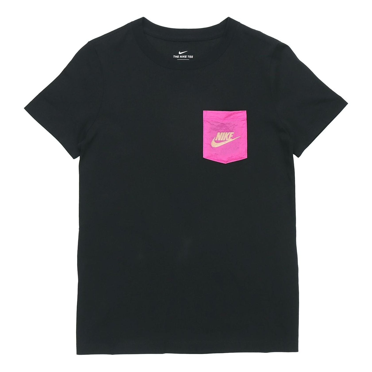 (WMNS) Nike As W Nsw Tee Contrasting Colors logo Short Sleeve Black CT8855-010