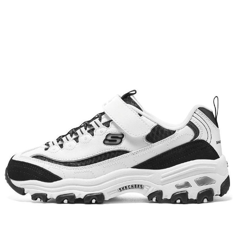 (GS) Skechers Dlites Chunky Shoes 'White Black' 319001L-WBK