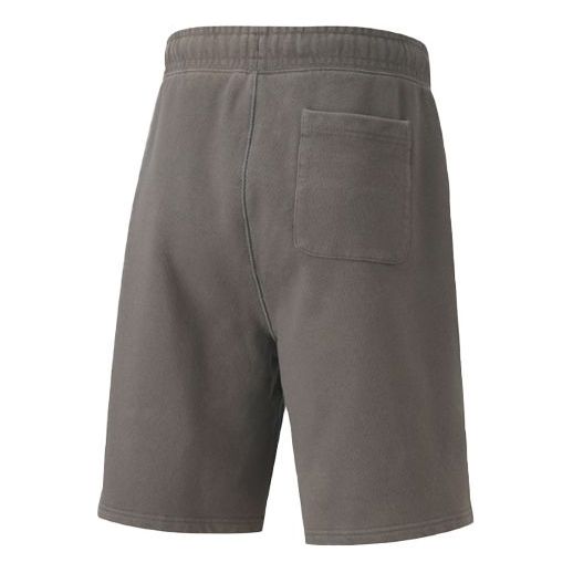 PUMA Solid Color Drawstring Casual Shorts Gray 598524-45