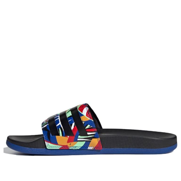 (WMNS) adidas Adilette Comfort 'Farm Rio Prints - Black Royal Blue' FW7255