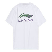 Li-Ning Logo Alphabet Round Neck Short Sleeve 'White' AHSP495-10