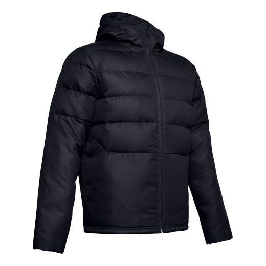 Under Armour Sportstyle Down Hooded Jacket 'Black' 1342693-001