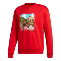 adidas Beijing crew Round Neck Long Sleeves Pullover Red GN8018