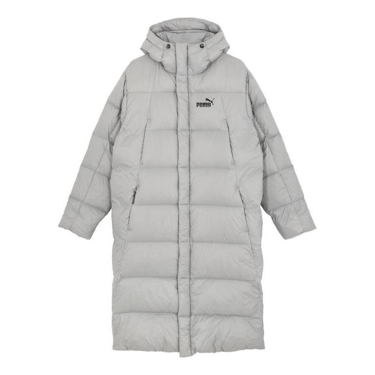 PUMA Lightweight Hooded Down Coat 'Grey' 678345-14