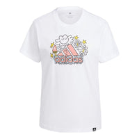 (WMNS) adidas Doodle Graphic T-Shirt Asia Sizing 'White' IB4887