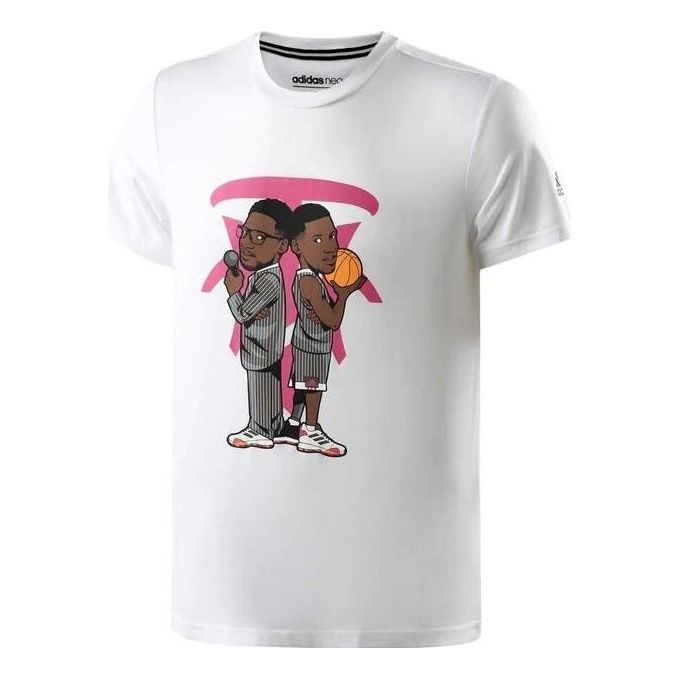 adidas TMAC GEEK UP Tee 'White Multi-Color' DZ0689
