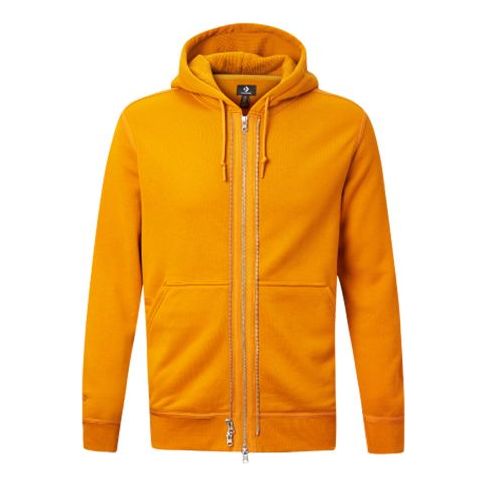 Converse All-zipper Sports Casual HoodedShirts Unisex Orange 10019463-A06
