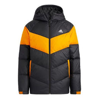 Men's adidas Hooded Zipper Black Down Jacket H20786