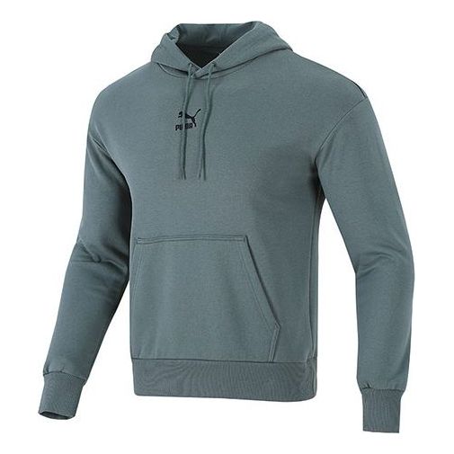 PUMA Classics Oversized Casual Sports Drawstring hooded Long Sleeves Green 533114-68