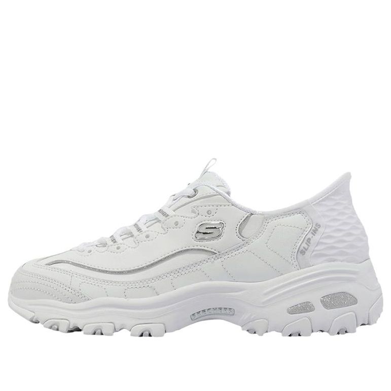 (WMNS) Skechers D'Lites 'White Silver' 150031-WSL