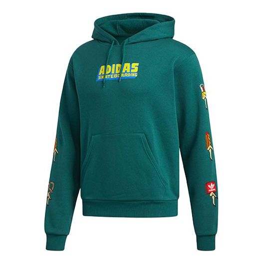 adidas originals Casual Sports logo Pullover Long Sleeves Green EC7335