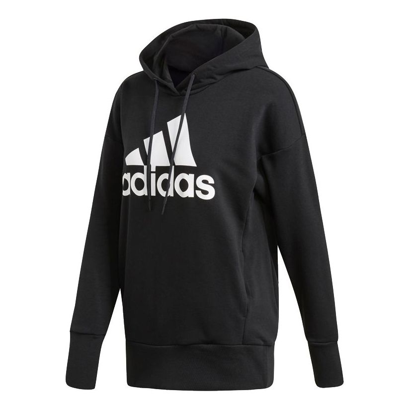 (WMNS) adidas Loose hooded Sports Stylish Black FM1044