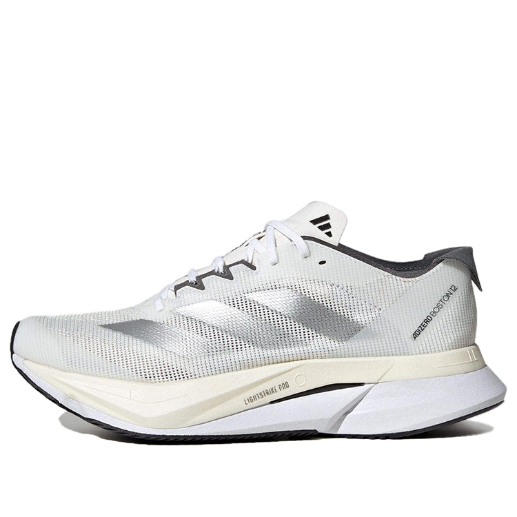 (WMNS) adidas Adizero Boston 12 'Cloud White Silver Metallic Grey Five' ID6899