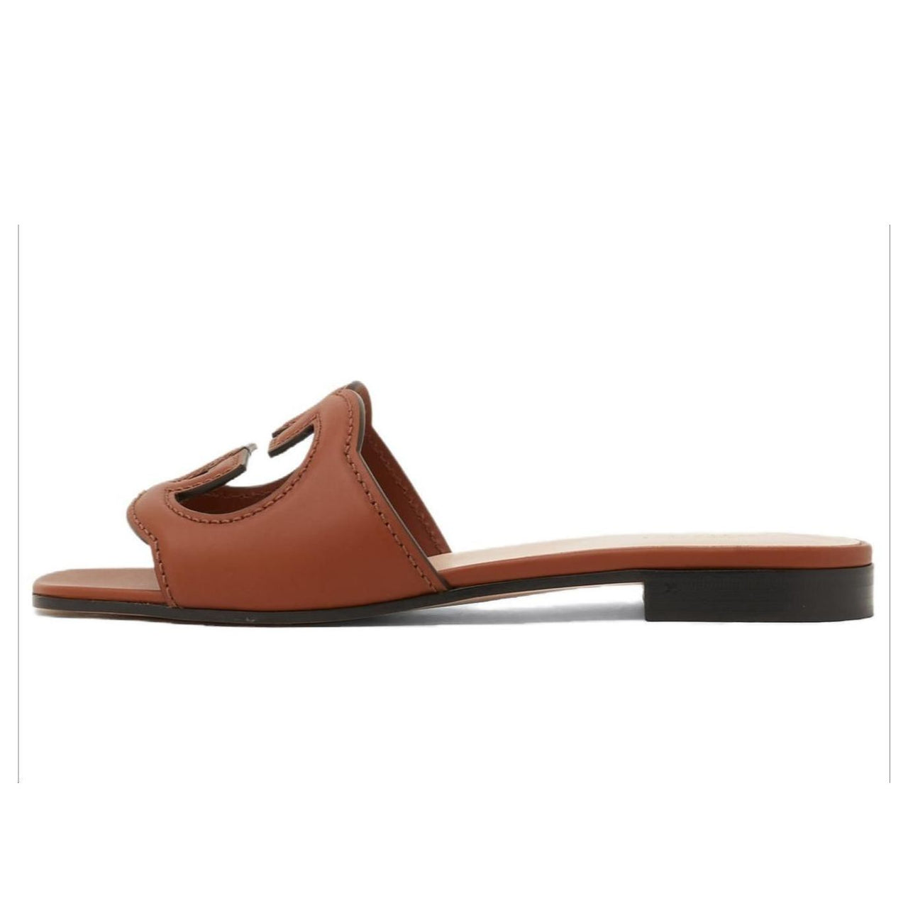 (WMNS) Gucci Interlocking G cut-out slide sandal 'Brown Leather' 694451-US000-2535