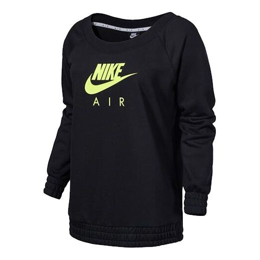 (WMNS) Nike Air Casual Loose Round Neck Pullover 'Black' CU5427-011