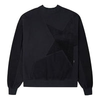 (WMNS) Converse Retro Corduroy Fleece Round Neck Pullover Black Hoodie 10023512-A02