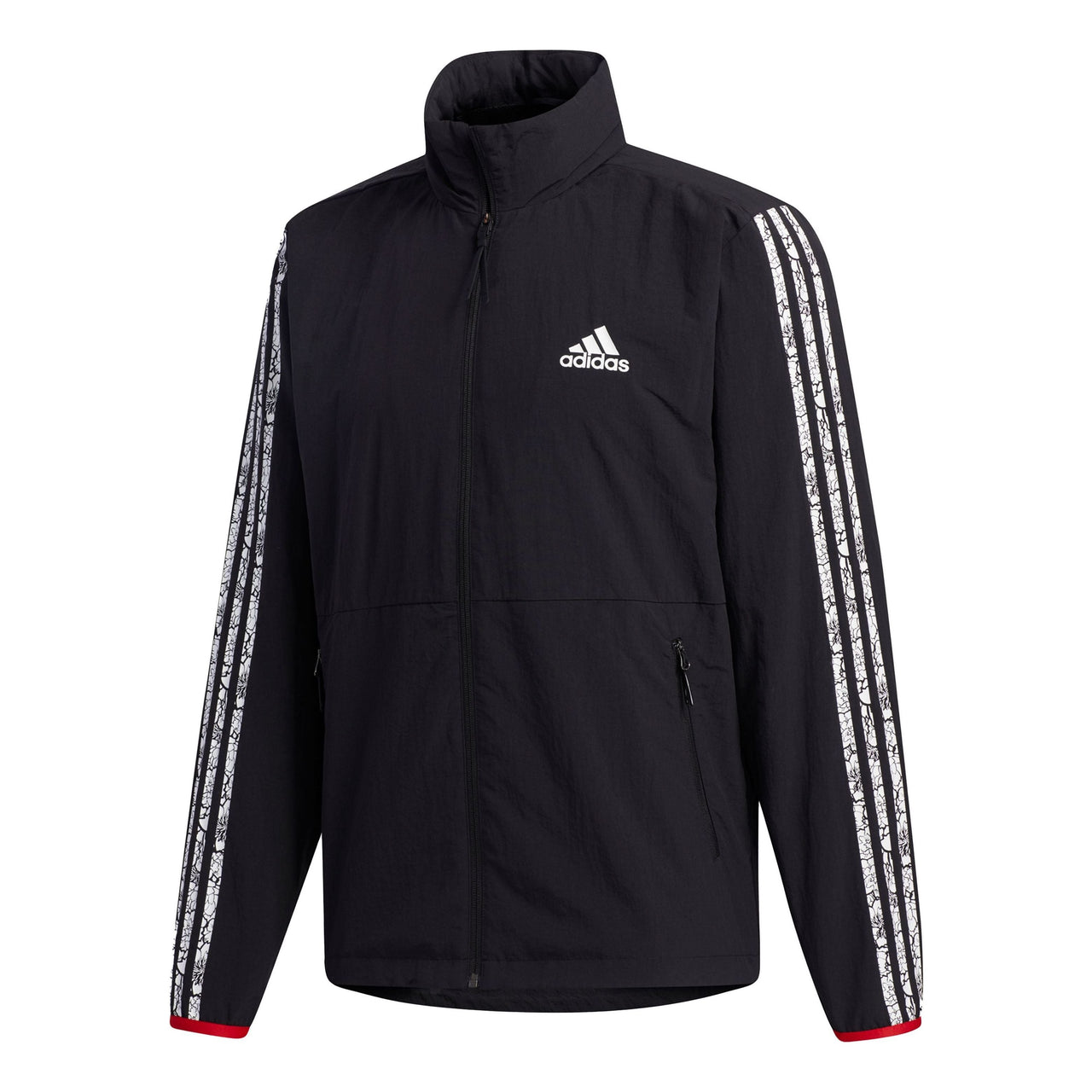 adidas VD Windbreaker Stripe Casual Sports Jacket Black GV5151