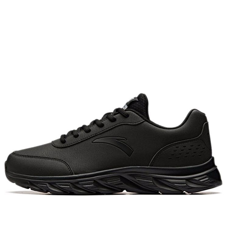 ANTA Running Series Sneakers Leather 'Black' 91835529-6
