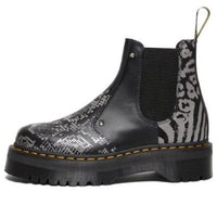 Dr. Martens 2976 Quad Platform Animal Print Boots 'Black Grey' 27692001