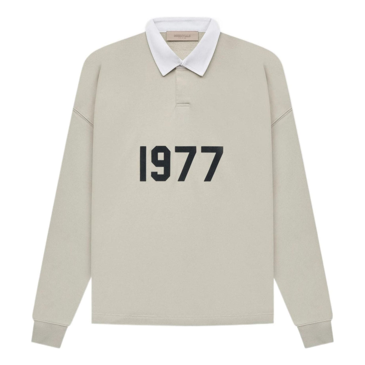 Fear of God Essentials SS22 1977 Henley Rugby Polo Shirt 'Oatmeal' FOG-SS22-106