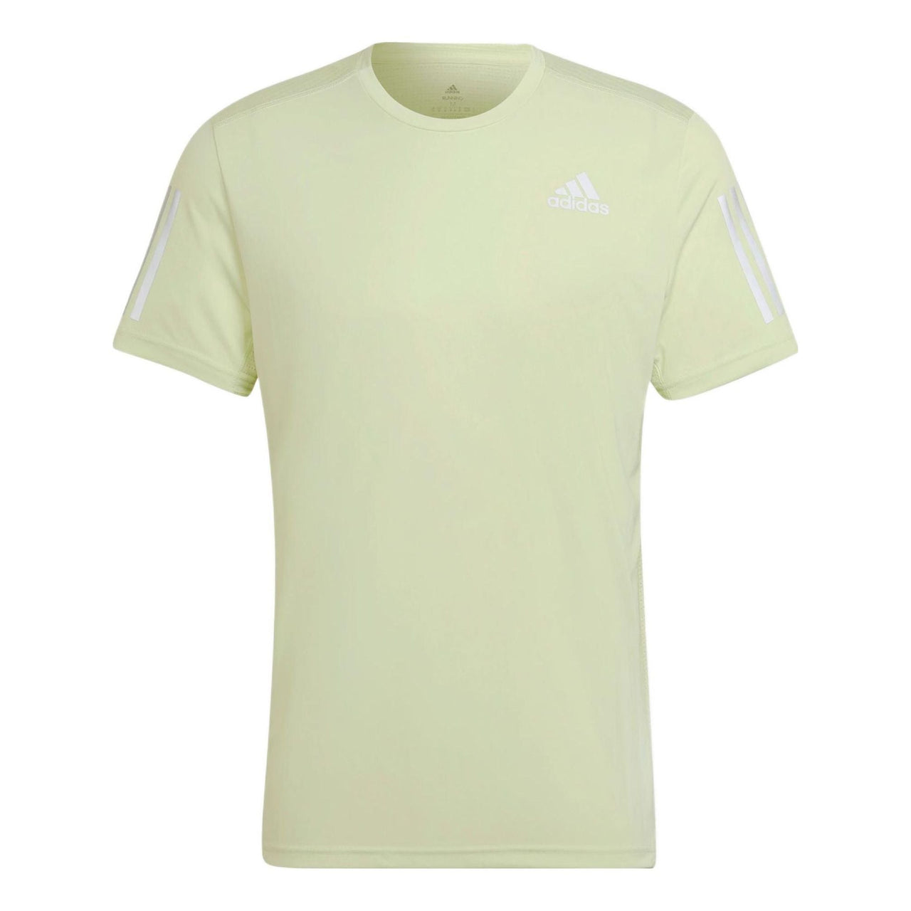 Men's adidas Solid Color Logo Round Neck Pullover Sports Short Sleeve Green T-Shirt HB7441