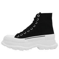 (WMNS) Alexander McQueen Tread Slick Lace Up Boot 'Black White' 611706W4MV21070